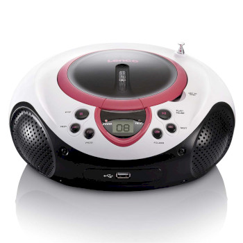 SCD-38 USBPINK Draagbare fm-radio cd- en usb-speler roze Product foto